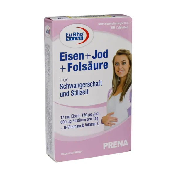 قرص آیرون و ید و فولیک اسید یوروویتال کمک به رشد و تکامل سیستم عصبی جنین 60 عدد
