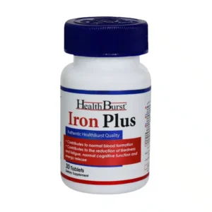 قرص آیرون پلاس Health Burst کمک به تشکیل نرمال گلبول‌های قرمز 30 عدد