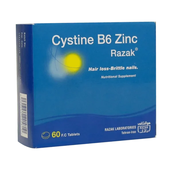 قرص سیستین B6 زینک رازک ۶۰ عدد - تصویر 1