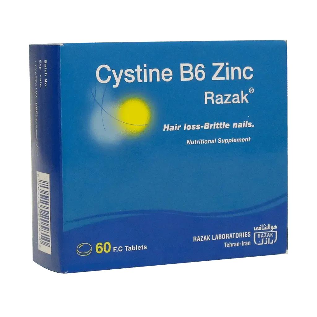 قرص سیستین B6 زینک رازک ۶۰ عدد - تصویر 1