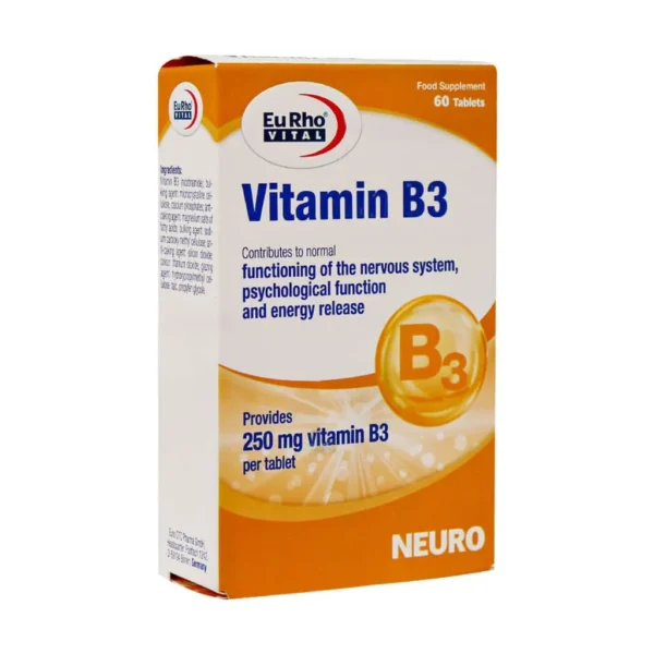 قرص ویتامین B3 یوروویتال 60 عدد - تصویر 2