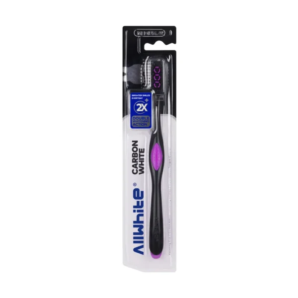 مسواک آل وایت مدل Carbon White با برس متوسط پاکسازی عمیق