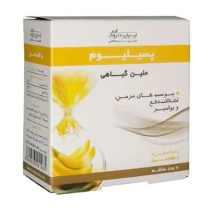 پودر دانه اسفرزه پسیلیوم ایران داروک ملین گیاهی 7 ساشه