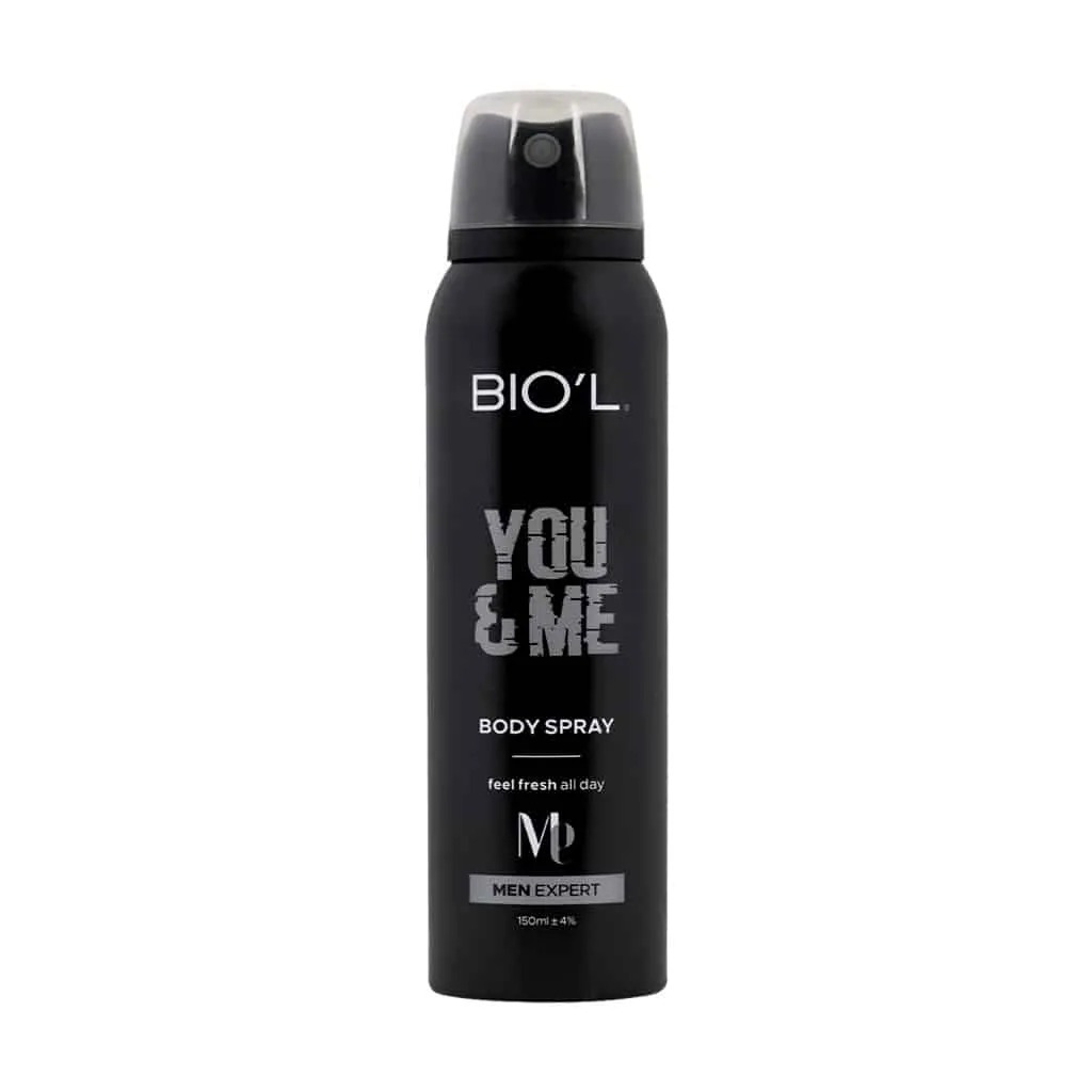 اسپری بدن مردانه بیول مدل You And Me 150 میلی لیتر خوشبو کننده و ضد باکتری