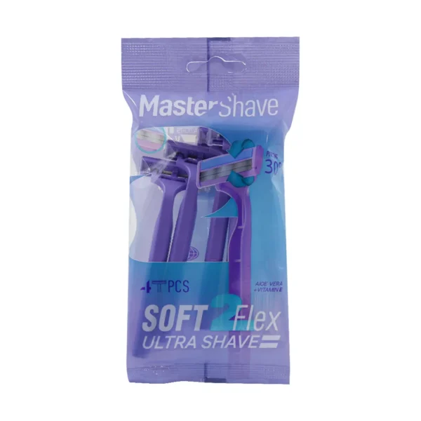 خودتراش دو لبه مستر شیو مدل Soft 2 Flex بسته 4 عددی