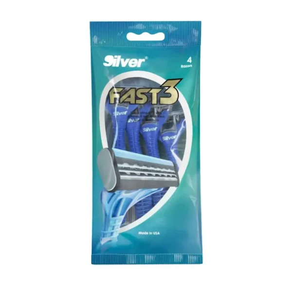 خودتراش مردانه سیلور مدل Fast3 4 عددی اصلاح صورت و بدن