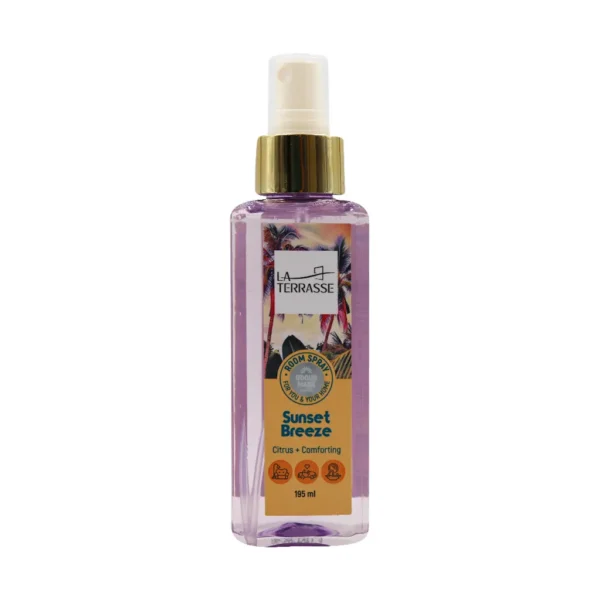 خوشبو کننده هوا لاتراس مدل Sunset breeze 195 میلی لیتر رایحه مرکباتی