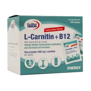 ساشه ال کارنیتین پلاس B12 یوروویتال 14 عدد افزایش انرژی و متابولیسم
