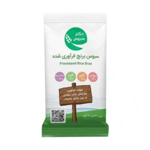 ساشه سبوس برنج فرآوری شده دکتر سبوس 10 گرم کمک به سلامت گوارش