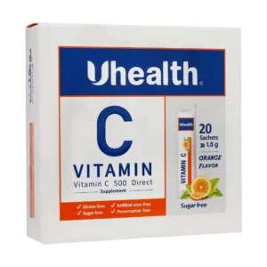 ساشه ویتامین C 500 میلی گرم یوهلث فاقد شکر تقویت سیستم ایمنی