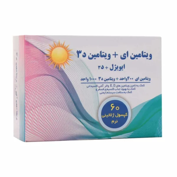 سافت ژل ایویژل ویتامین E 400 پلاس ویتامین D3 1000 دانا 60 عدد