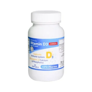 سافت ژل ویتامین D3 2000 واحد او پی دی فارما تقویت سیستم ایمنی