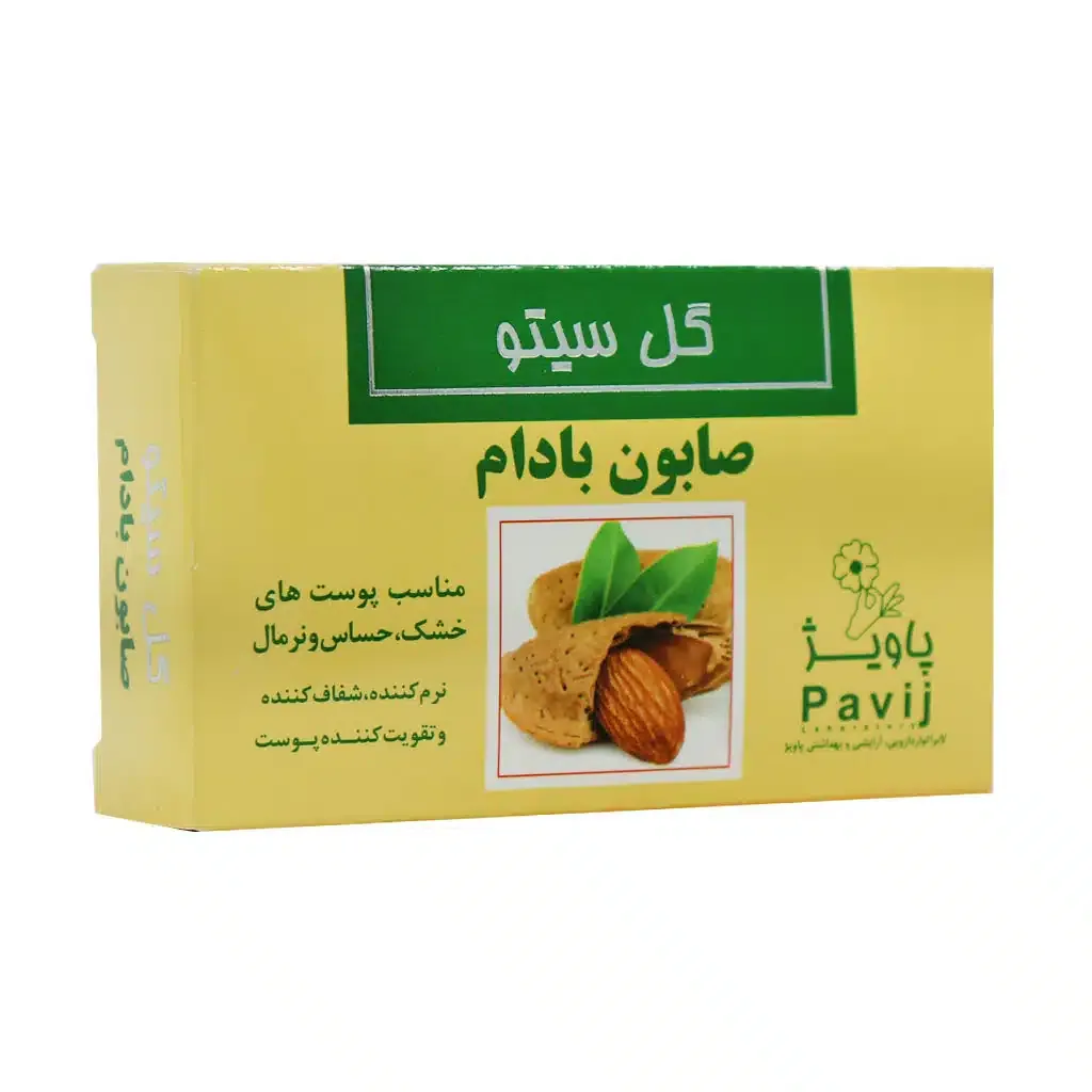 صابون بادام گل سیتو ۱۰۰ گرم روغن بادام مرطوب کننده و نرم کننده پوست