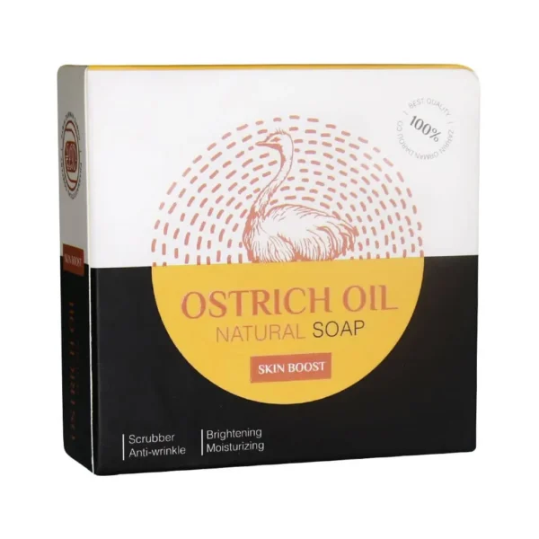 صابون روغن شتر مرغ اسکین بوست 100 گرم روغن شتر مرغ جلوگیری از ایجاد چین و چروک