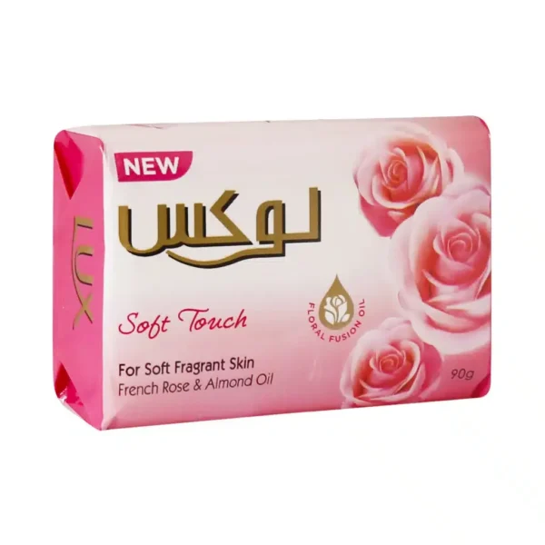 صابون لوکس حاوی عصاره رز فرانسوی مدل Soft Touch نرم کننده و طراوت بخش
