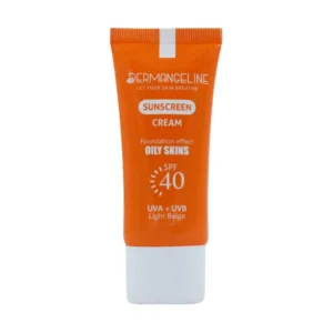 ضد آفتاب کرم پودری SPF40 درم انجلین مناسب پوست چرب 30 میلی لیتر