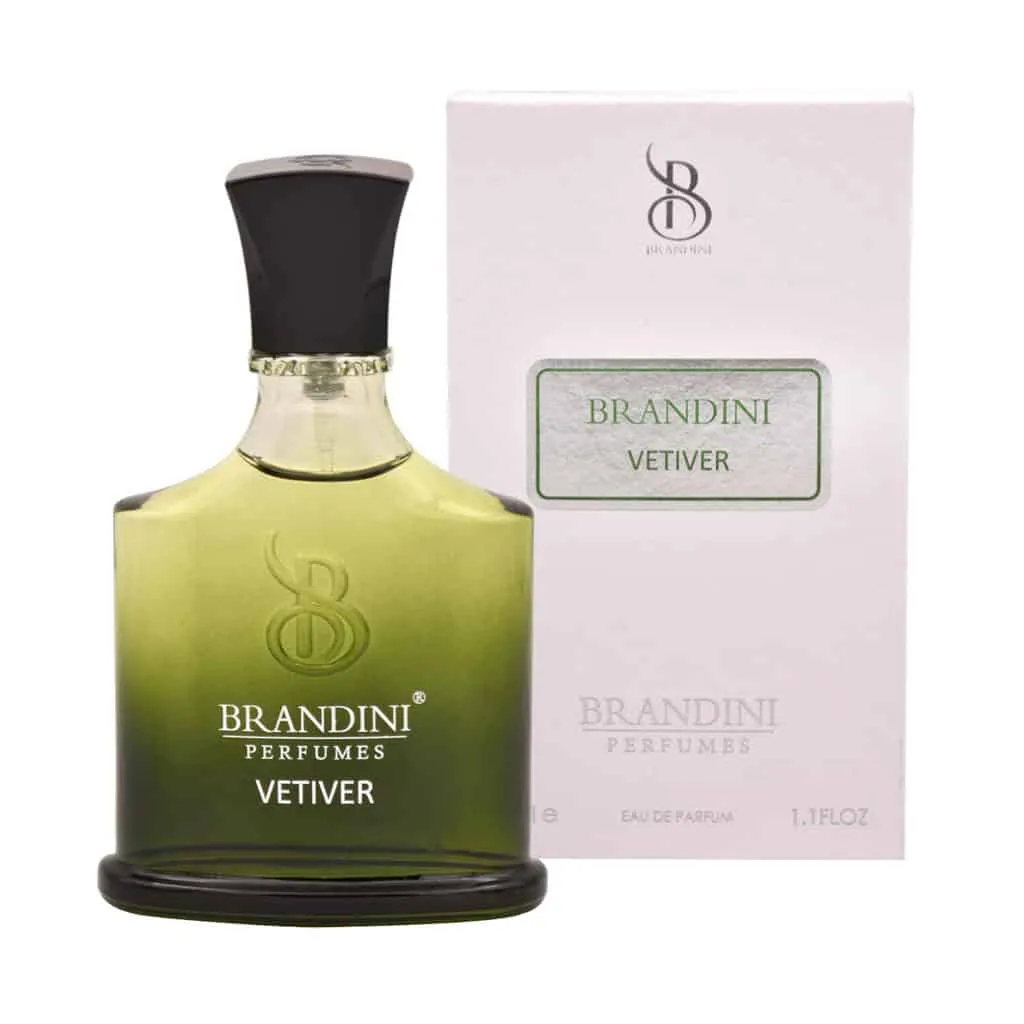 عطر جیبی زنانه و مردانه برندینی مدل Vetiver 33 میلی لیتر عطر خنک و تلخ