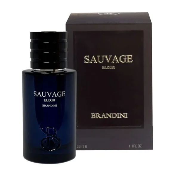 عطر جیبی مردانه برندینی مدل Sauvage Elixir 33 میلی لیتر رایحه تلخ و تند