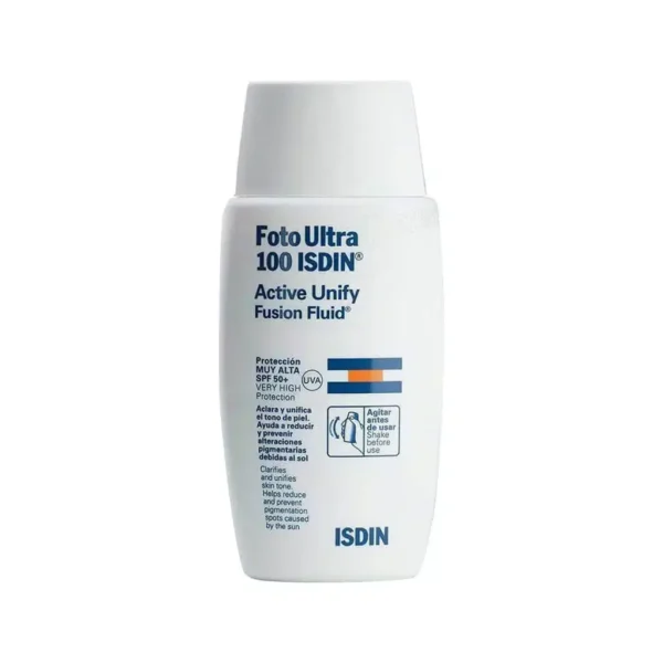فلوئید ضد آفتاب اکتیو یونیفای فتو اولترا ایزدین +SPF50 حجم ۵۰ میلی لیتر پیشگیری از لک های پوستی