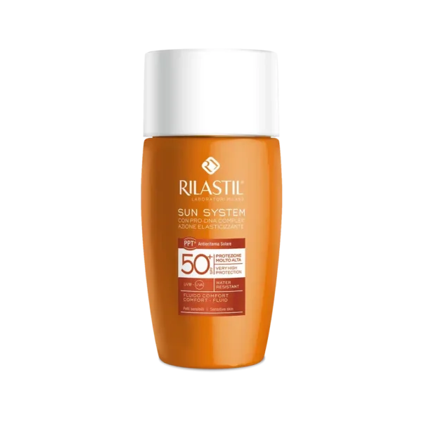 فلوئید ضد آفتاب رنگی ریلاستیل SPF50 برای محافظت از پوست