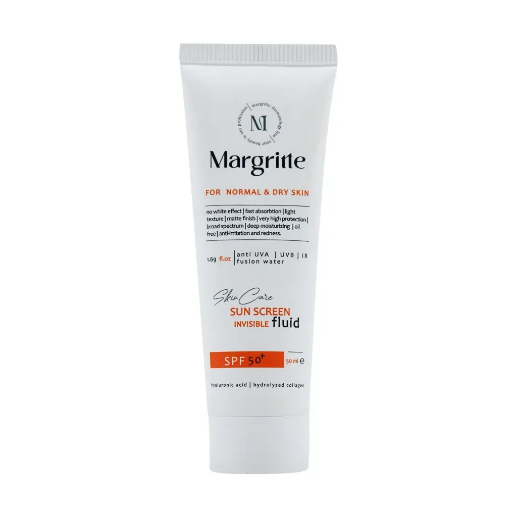فلوئید ضد آفتاب پوست نرمال تا خشک SPF50 مارگریت 50 میلی لیتر
