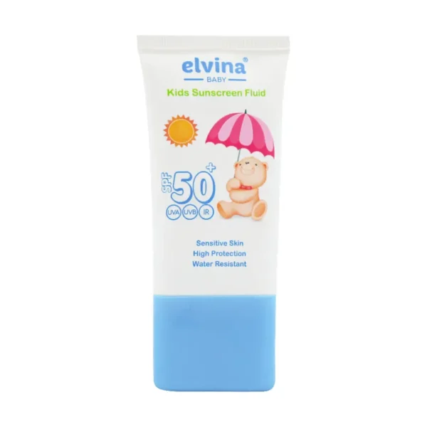 فلوئید ضد آفتاب کودک SPF50 الوینا 50 میلی لیتر محافظت قوی در برابر اشعه‌های UV