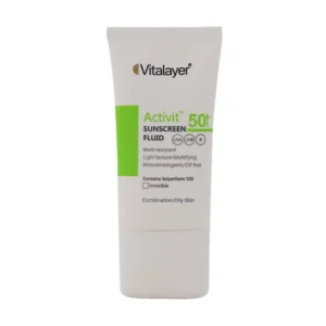 فلوئید ضد آفتاب SPF50 پوست چرب ویتالیر کنترل جوش و چربی