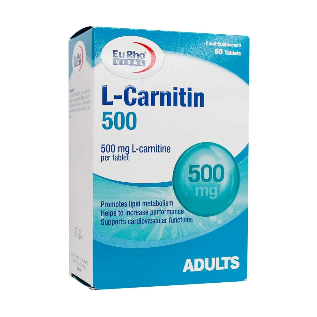 قرص ال کارنیتین 500 میلی گرم یوروویتال چربی سوز