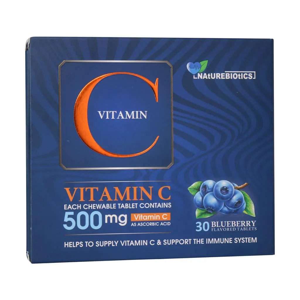قرص جویدنی ویتامین C 500 میلی گرم نیچر بایوتیکس 30 عدد تقویت سیستم ایمنی