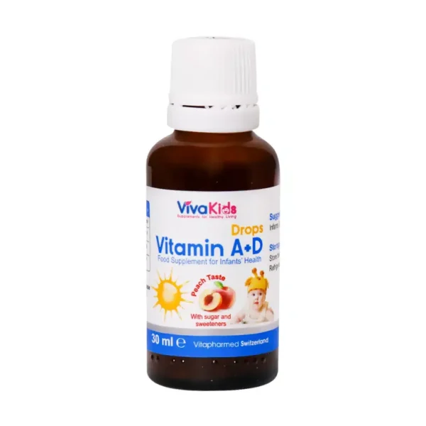 قطره ویتامین آ+د ویواکیدز 30 میلی لیتر ویواکیدز تقویت عملکرد سیستم ایمنی و بینایی
