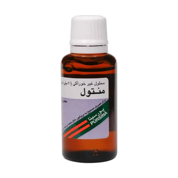 محلول غیر خوراکی منتول پورسینا ۳۰ میلی لیتر ضد احتقان بینی و مسکن دردهای موضعی