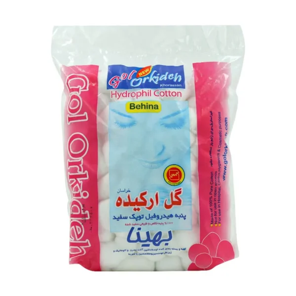 پنبه توپک گل ارکیده خراسان 100 گرم