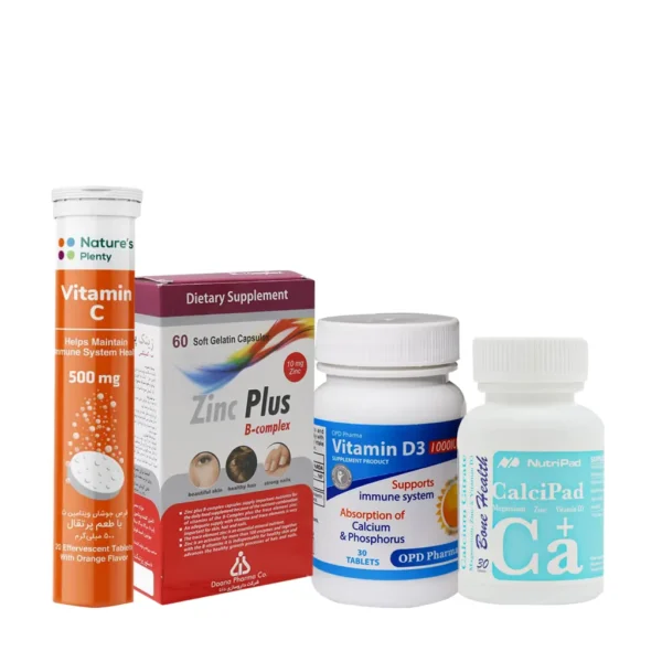 پک مکمل‌های ضروری روزانه برای همه اعضای خانواده نوتری پاد و نیچرز پلنتی و دانا و او پی دی فارما تقویت سیستم ایمنی