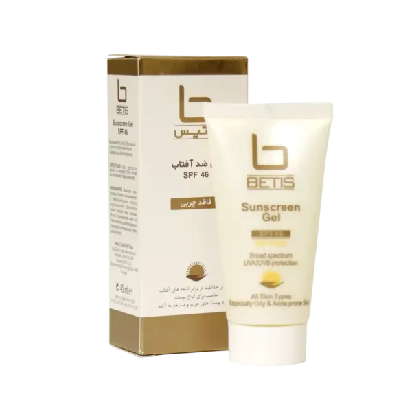 ژل ضد آفتاب فاقد چربی بتیس SPF46 مناسب پوست های چرب و آکنه دار