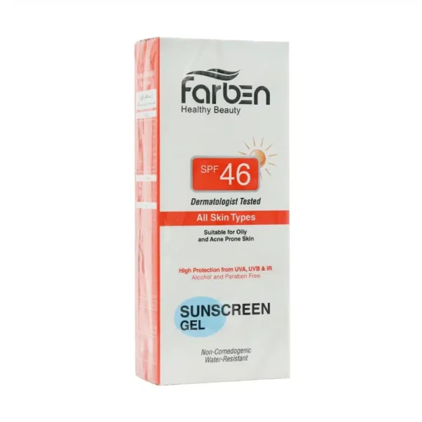 ژل ضد آفتاب SPF46 فاربن مناسب پوست چرب و مستعد آکنه
