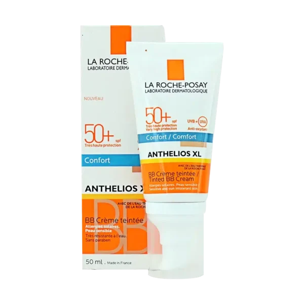 کرم ضد آفتاب BB لاروش پوزای SPF50 مدل آنتلیوس کامفورت مناسب پوست های معمولی خشک و حساس ۵۰ میلی لیتر