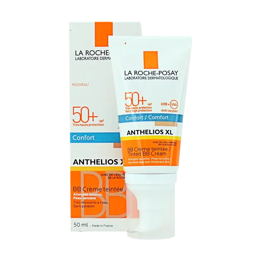 کرم ضد آفتاب BB لاروش پوزای SPF50 مدل آنتلیوس کامفورت مناسب پوست های معمولی خشک و حساس ۵۰ میلی لیتر