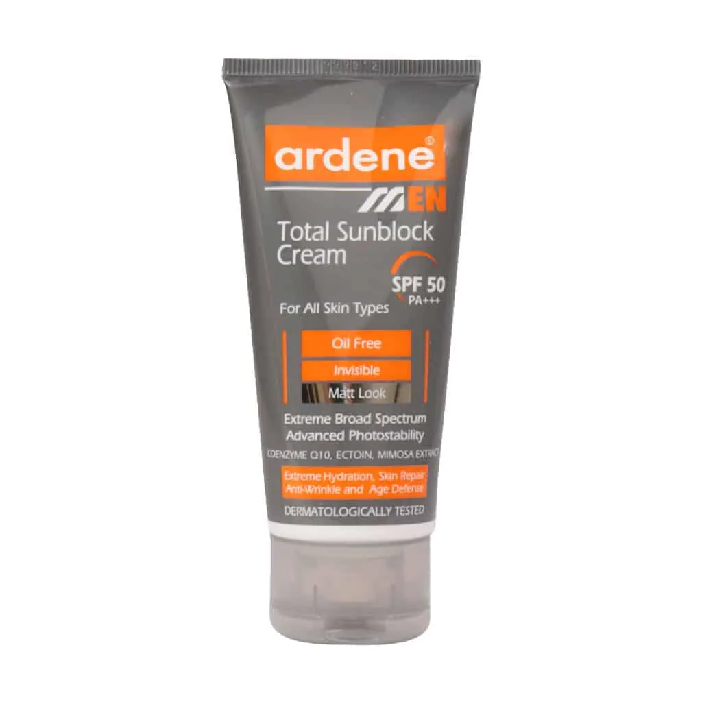 کرم ضد آفتاب آقایان SPF50 آردن مناسب انواع پوست 50 میلی لیتر