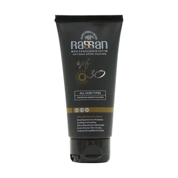 کرم ضد آفتاب افترشیو آقایان SPF30 راسن مناسب انواع پوست 40 میلی لیتر