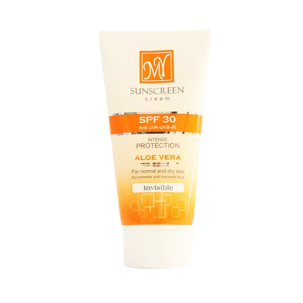 کرم ضد آفتاب بدون رنگ مای SPF30 مناسب پوست های معمولی و خشک ۵۰ میلی لیتر