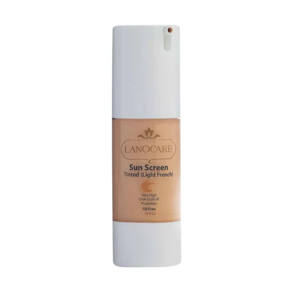 کرم ضد آفتاب رنگی فاقد چربی SPF50 لانوکر 30 میلی لیتر محافظت از پوست