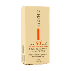 کرم ضد آفتاب رنگی پوست خشک و نرمال SPF50 ژیناژن 50 میلی لیتر
