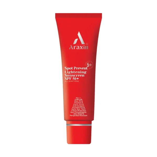 کرم ضد آفتاب روشن کننده و ضد لک SPF50 آراکسین 40 میلی لیتر