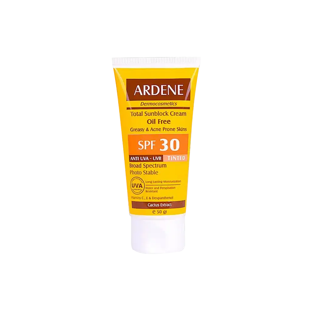 کرم ضد آفتاب فاقد چربی آردن SPF30 مناسب پوست های چرب و دارای جوش ۵۰ گرم