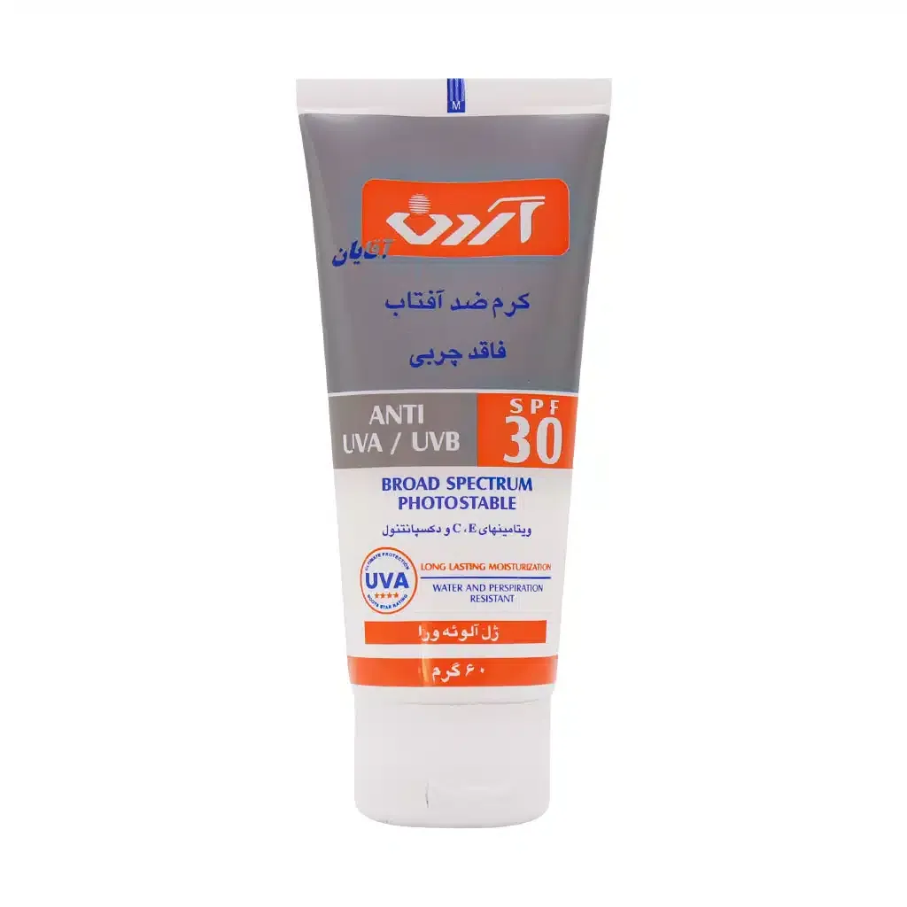 کرم ضد آفتاب مردانه آردن SPF30 فاقد چربی ۶۰ گرم محافظت از پوست