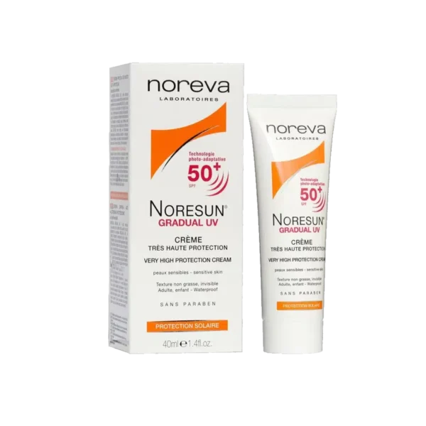 کرم ضد آفتاب نورسان SPF50 نوروا ۴۰ میلی لیتر محافظت از پوست در برابر اشعه های UVA و UVB
