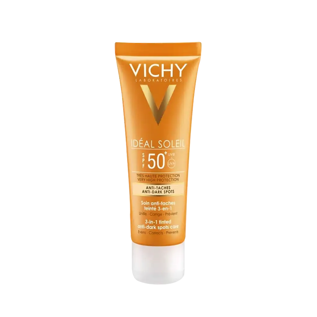 کرم ضد آفتاب و ضد لک رنگی ویشی SPF50 مناسب پوست های معمولی و دارای لک ۵۰ میلی لیتر