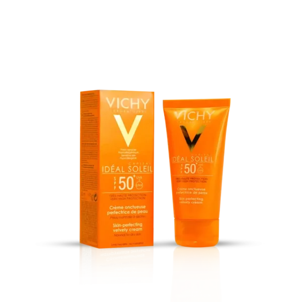 کرم ضد آفتاب ویشی مدل velvety +SPF50 مناسب پوست های معمولی و خشک