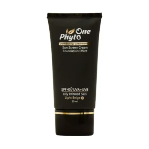 کرم ضد آفتاب کرم پودری SPF40 فیتو وان مناسب پوست چرب 30 میلی لیتر