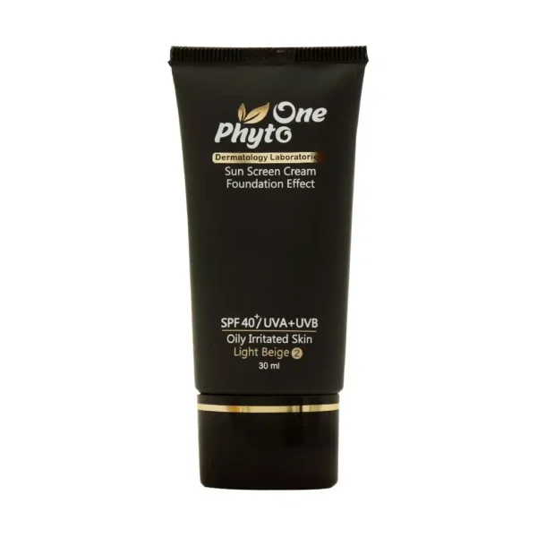 کرم ضد آفتاب کرم پودری SPF40 فیتو وان مناسب پوست چرب 30 میلی لیتر
